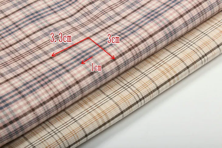 100x145cm High Quality Cotton Plaid Stripe Fabric for Handmade Hometextile Fabric Cloth Sofa Curtain Bag Cushion Tablecloth