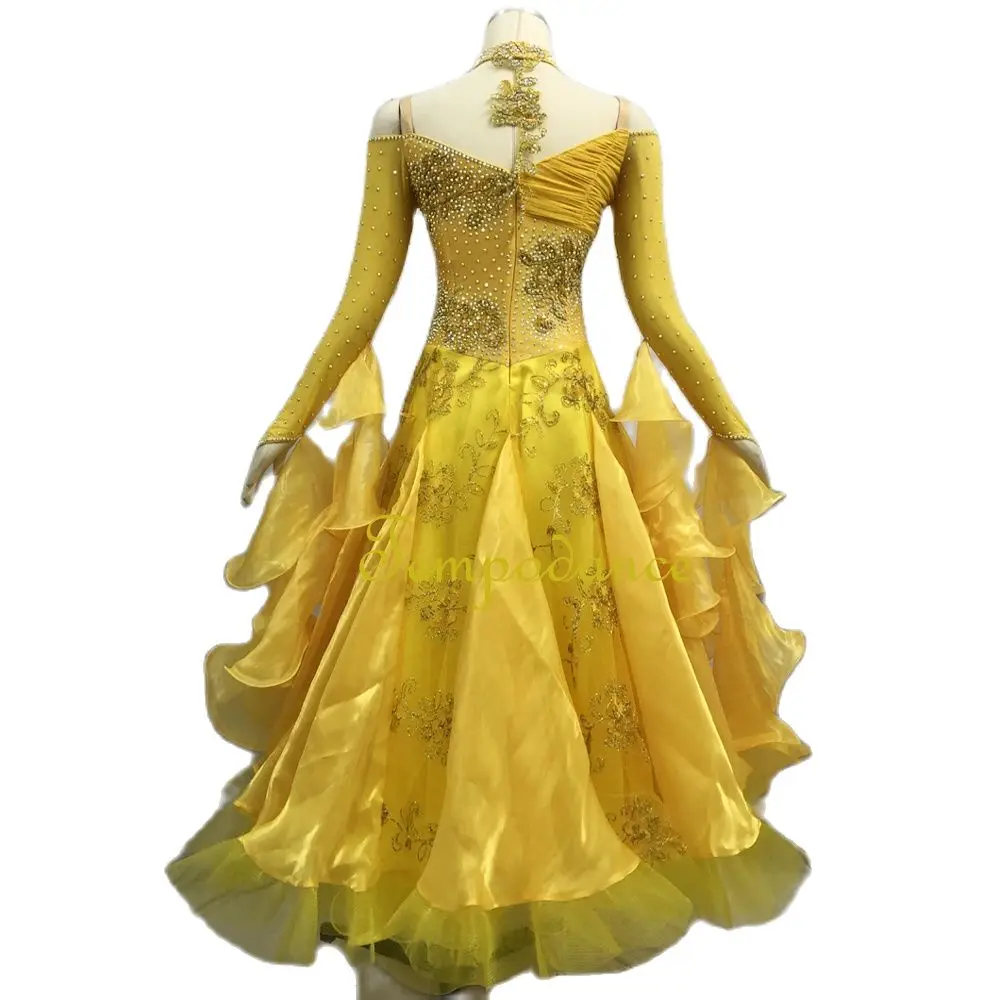 New Girl Competition Ballroom Dance Of Waltz Standard Dance Dress For Women Dancewear Leotard