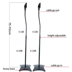 (1 set = 1 coppia) SF06 75 CENTIMETRI 112 CENTIMETRI regolabile universale Surround sound SPEAKER SUPPORTO a pavimento Per Z906 520 supporto del supporto grande rack di base