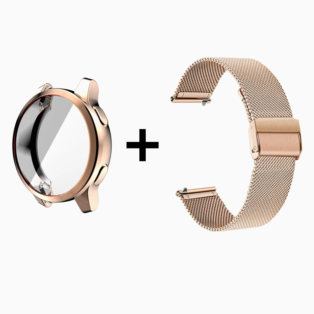 Metallband TPU Abdeckung für Garmin Vivo active 4s 4 3 Musik/Venu 2 2s 3s 3 2 plus Armband Armband Vollbild schutz Uhrengehäuse – Detail 15