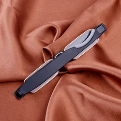 Guanhao Retro Rimless Rotate Folding Eyeglasses Reading Glasses Women TR90 Frame Resin Lens Hyperopia Glasses Portable with Case
