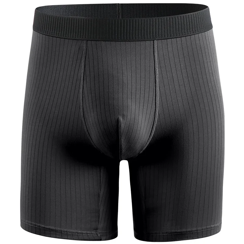 Mais tamanho longo boxer shorts calcinha homem roupa interior alongar boxers de alta qualidade algodão confortável respirável longo perna cueca