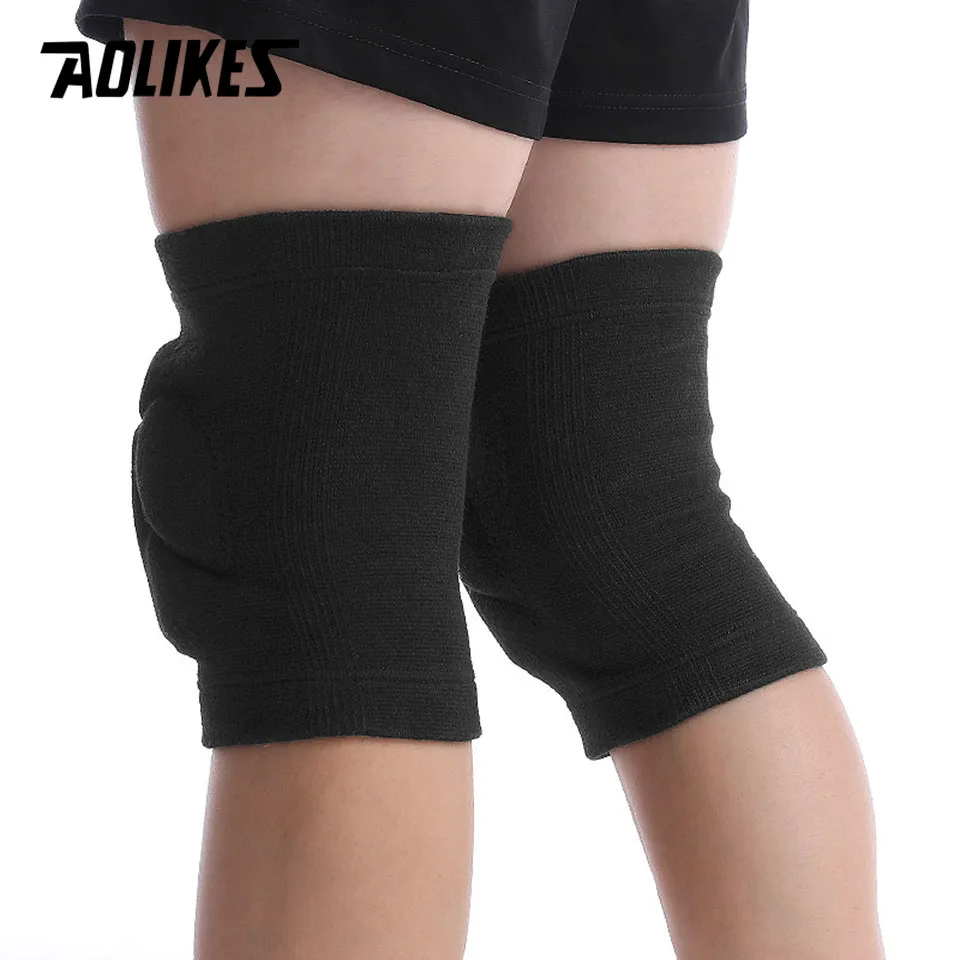 AOLIKES 1 Pair Sports Thickening Knee Pads Volleyball Extreme Sports Kneepad Brace Support Dancing Yoga Elastic Knee Protector