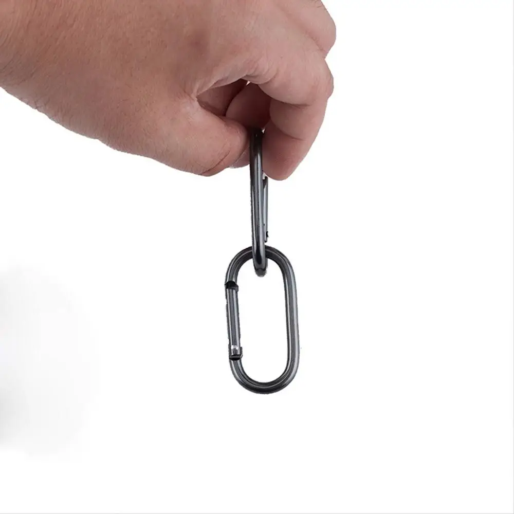 

High Quality Small Karabiner Black Oval Hanging Buckle Carabiners Hanging Buckle Small Bag Buckle Water Bottle Hooks