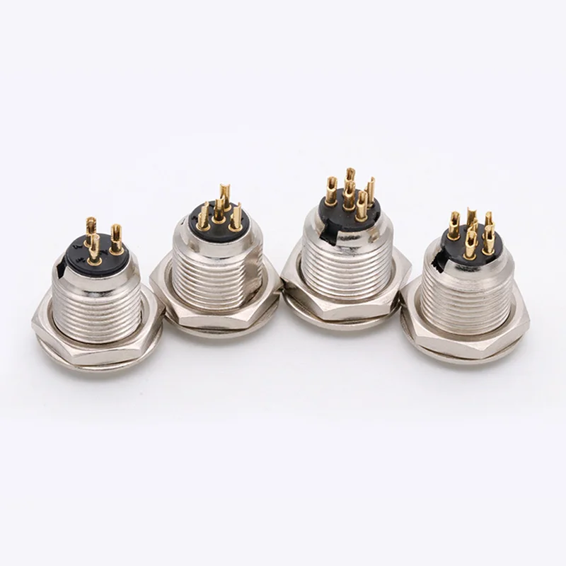 수 섀시 패널 소켓 플러그 소형 XLR 오디오 마이크 커넥터, 미니 XLR 3 4 5 6 핀, 10 개