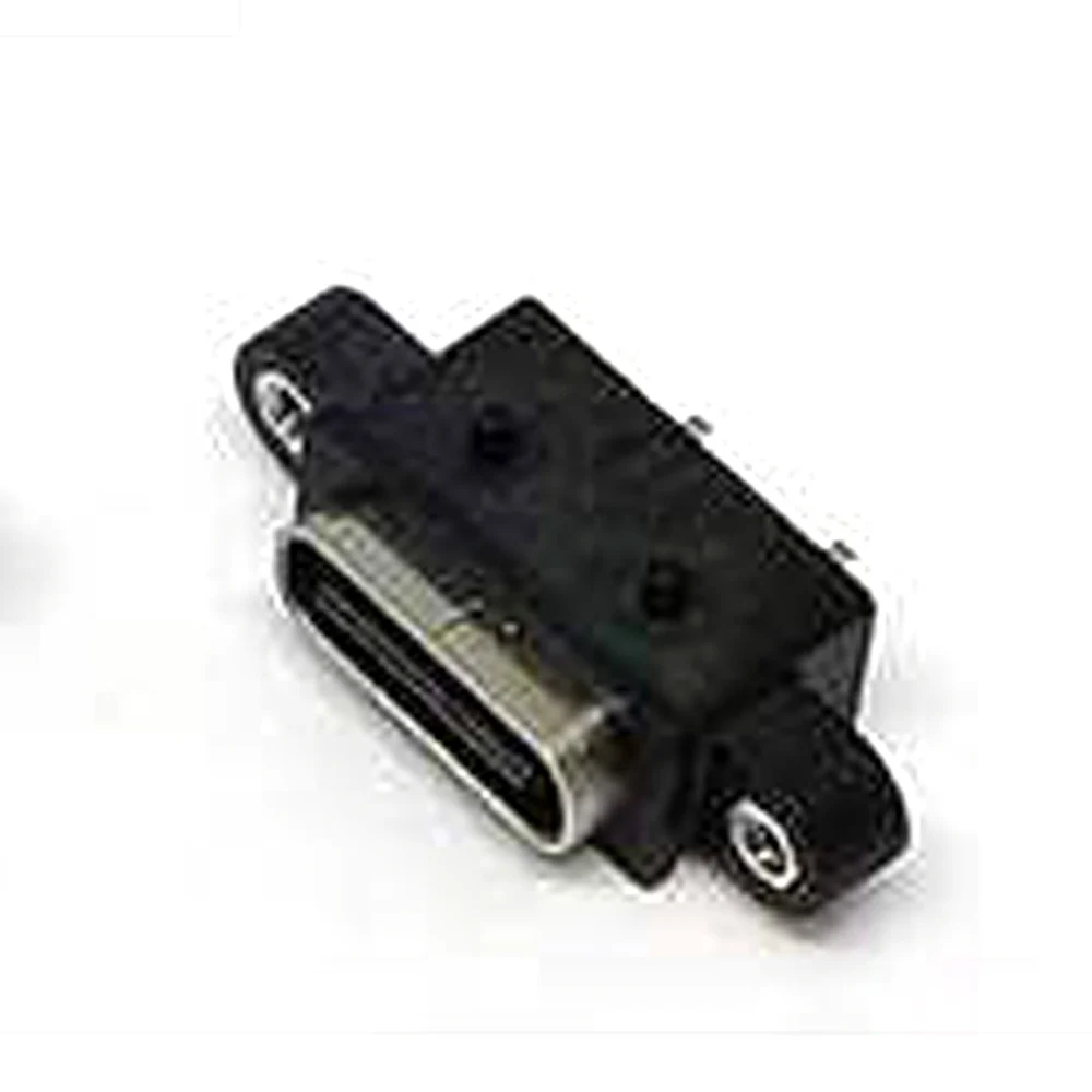 نوع C 2Pin عمودي مقاوم للماء أنثى USB C منفذ المقبس مع ثقب المسمار شحن سريع واجهة الشحن 180 درجة DIP موصل