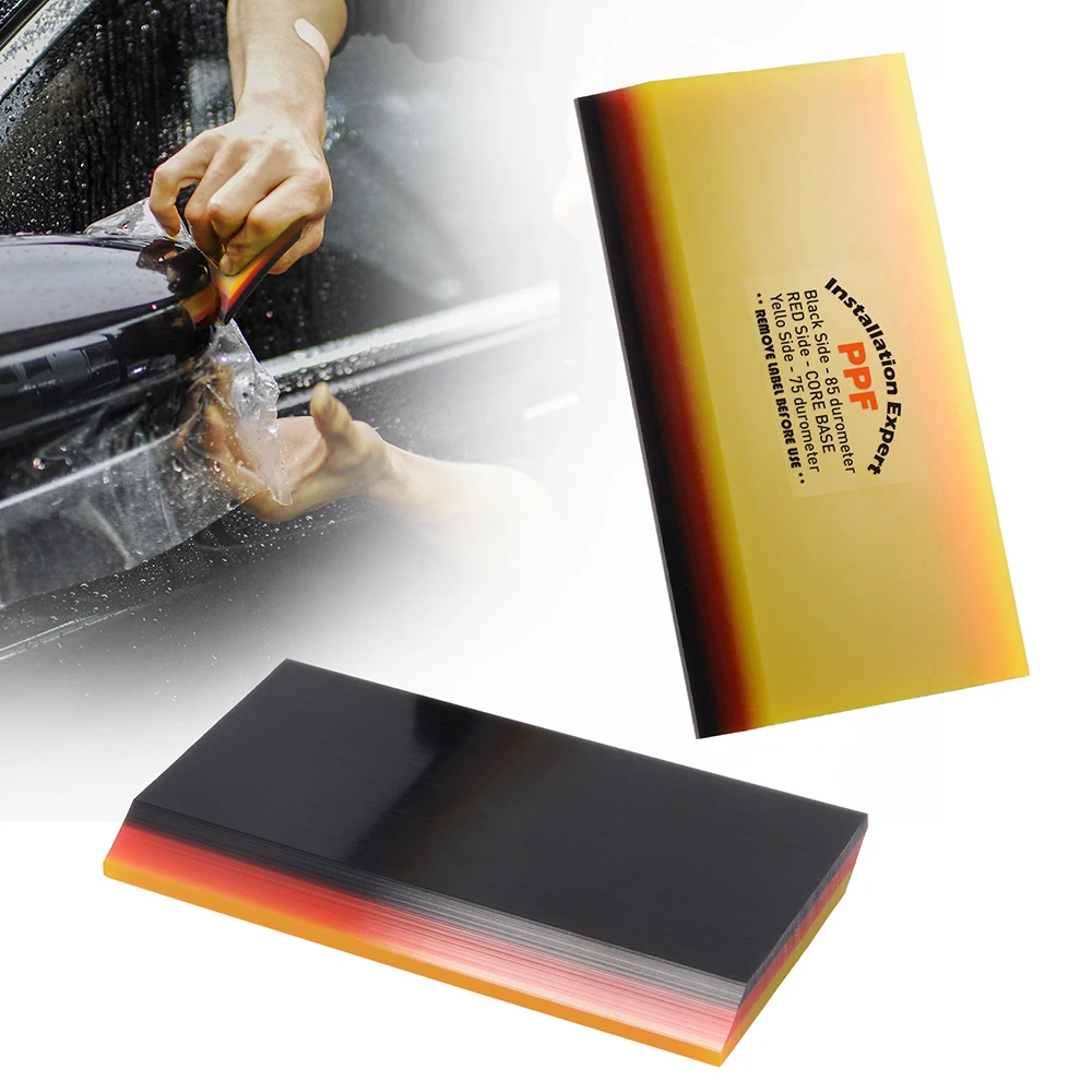 FOSHIO Soft Rubber Carbon Fiber Car Film Install Squeegee Scraper PPF Vinyl Wrap Water Wiper Auto Tint Household Cleaning Tool