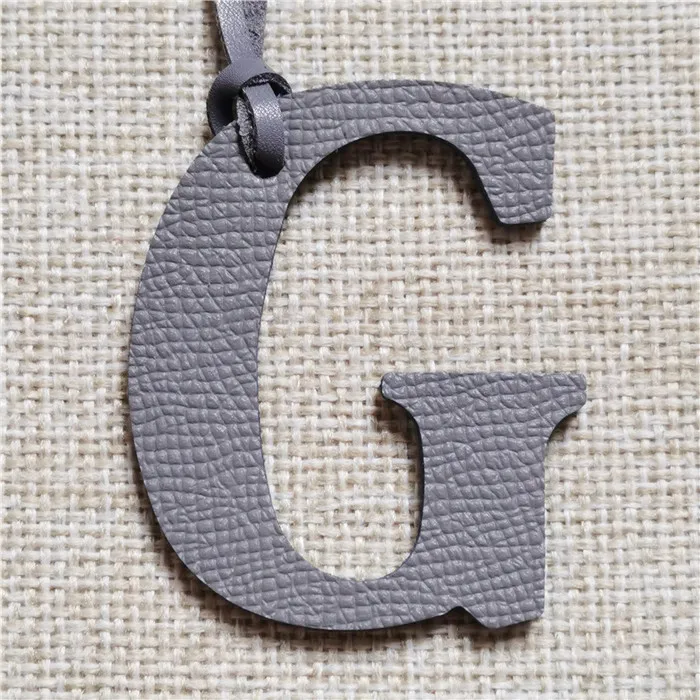 Leather English Letters Charm G Character Bag Pendant