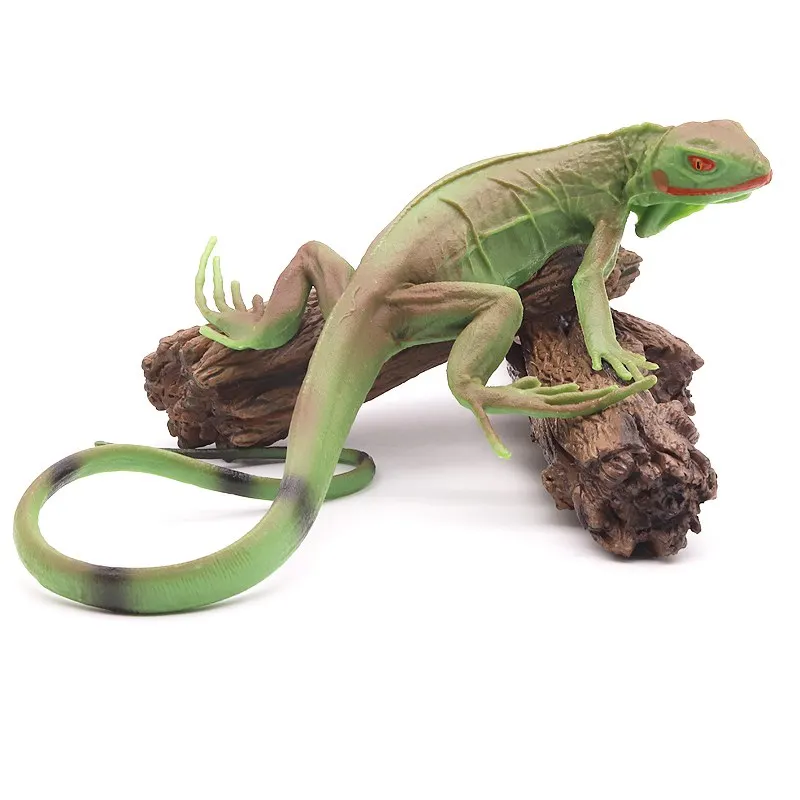 Solid simulation green iguana model lizard animal ornaments home decoration crafts