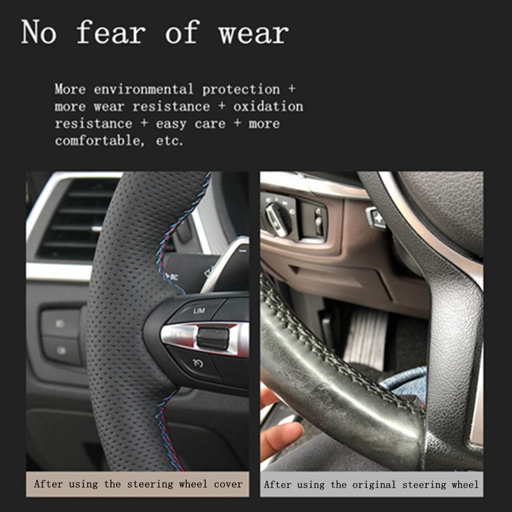 Customize DIY Micro Fiber Leather Car Steering Wheel Cover For Land Rover Old Range Rover Sport 2005 2006 2007 2008 Car Interior