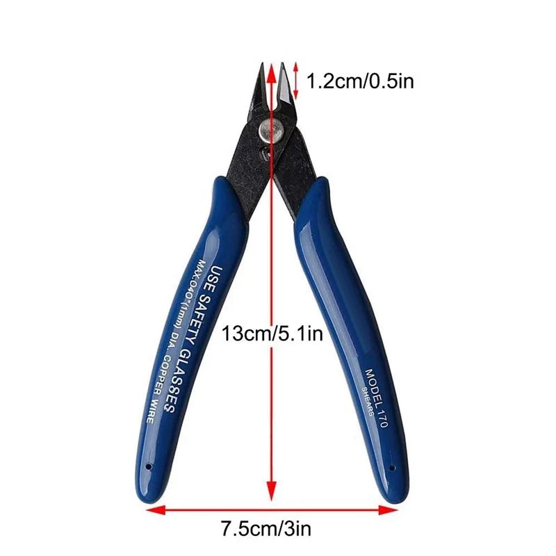 1 PC PLA 170 Wishful Clamp DIY Electronic Diagonal Pliers Side Cutting Nippers Wire Cutter for 3D Printing Parts