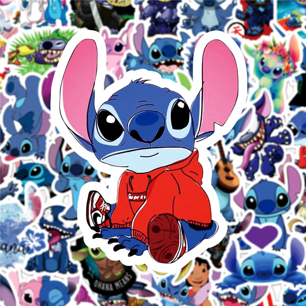 10/30/50PCS Cute Lilo & Stitch Stickers Aesthetic DIY Water Bottle Laptop Skateboard Classic Cartoon Decals Kids Sticker Packs