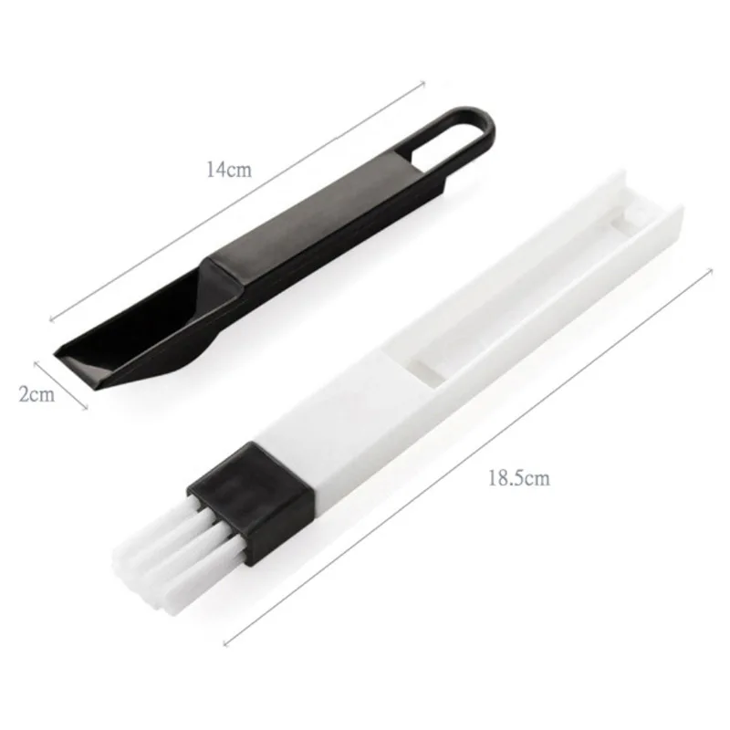 Portable Two-in-one Cleaning Brush Multifunctional Door and window Keyboard Groove Cleaner Dust Shovel Window Rail Cleaning Tool