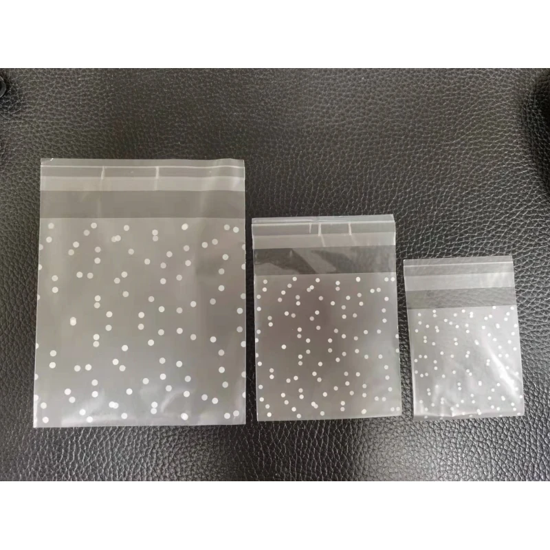 Transparent Dot Bags Small Ziplock Food Packaging Bags Clear Fresh-keeping Dustproof Reclosable Candy Cookie DIY Storage 100PCS