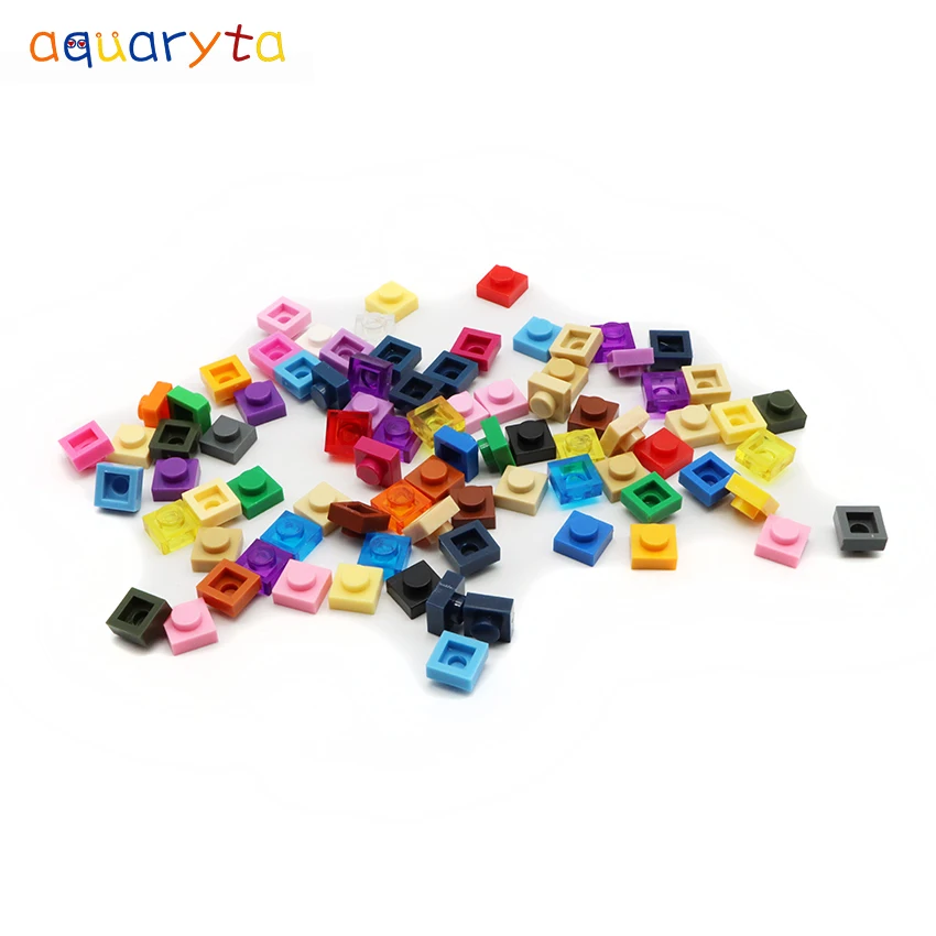 Aquaryta 2500pcs 3024 Thin 1X1 Bulk DIY Blocks Building Bricks Pixel Painting Materials Compatible with LOGO Educational Toys