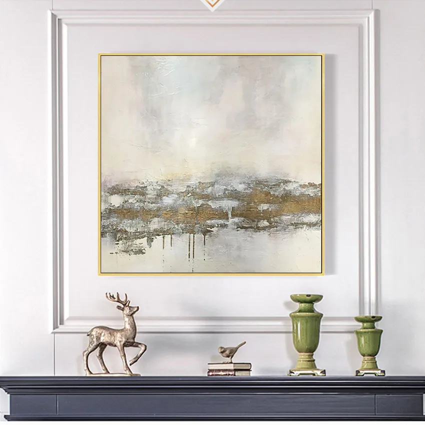 Frameless Handmade Canvas Oil Painting Modern Popular Acrylic Pigment Abstract Poster For Homes And Hotels Wall Art Decoration