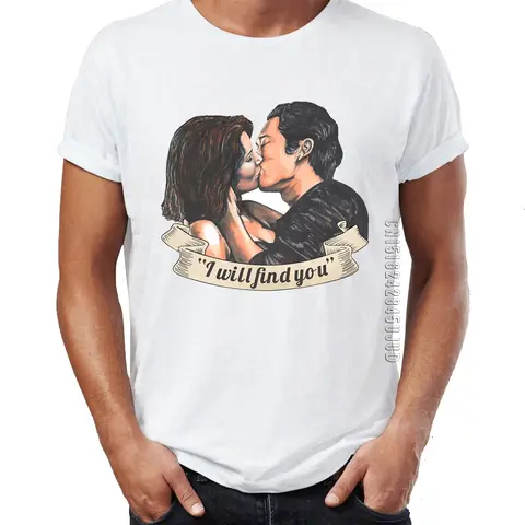Camiseta masculina andando morto eu vou encontrá-lo glenn e maggie glenn tribute impressionante arte arte t-shirts homme o-pescoço camiseta