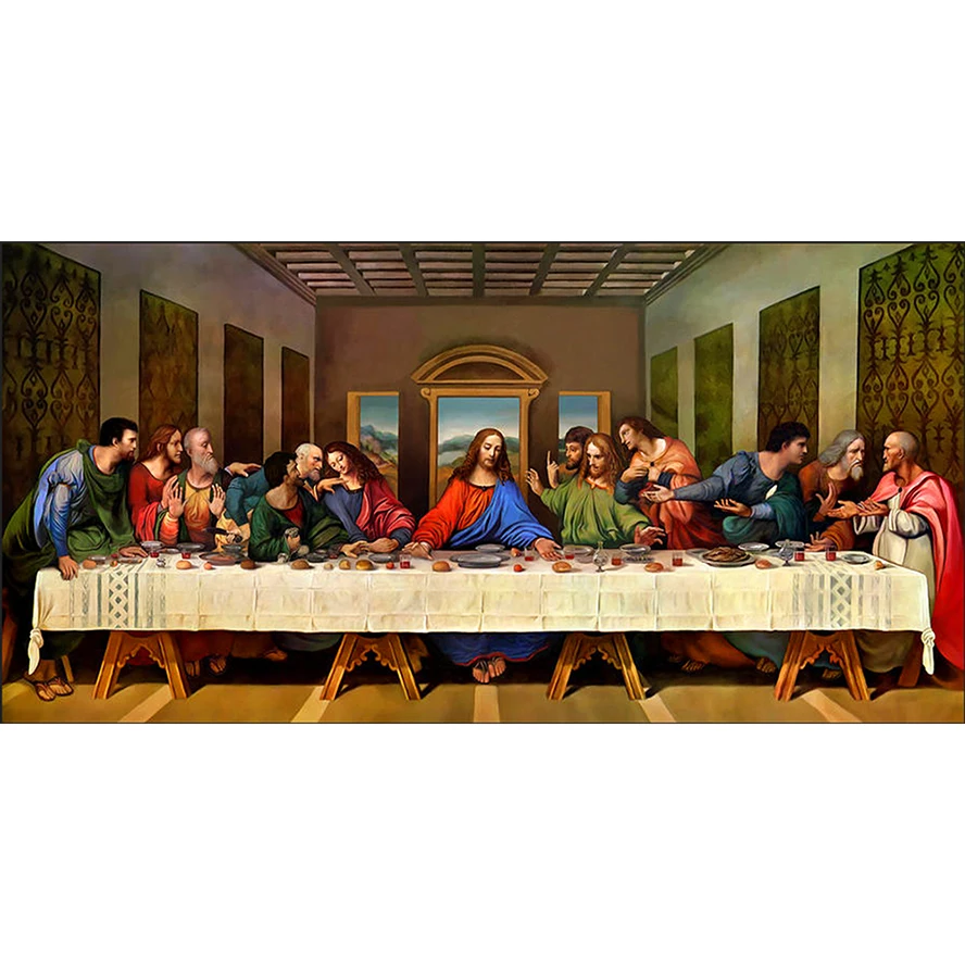 

Diamond Painting "Jesus Last Supper" 5D Full Drill Embroidery Cross Stitch Handmade Art Christian faith Wall Sticker Gift