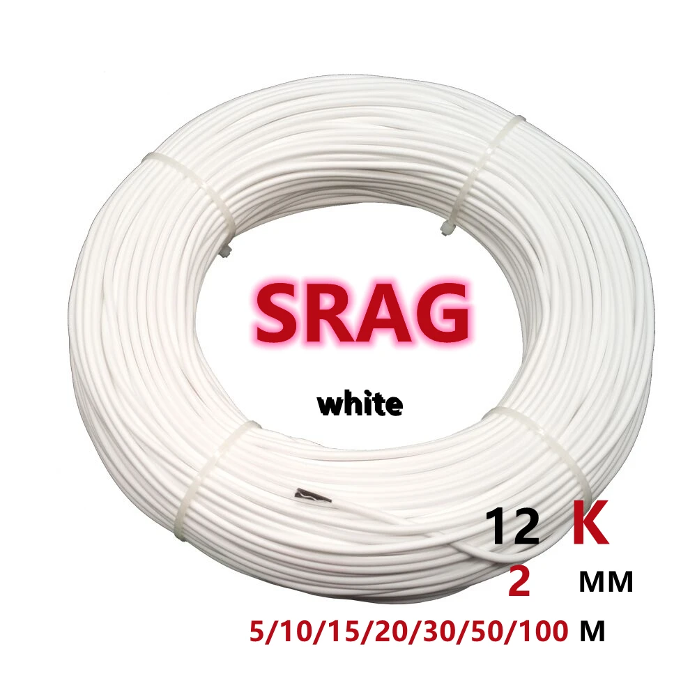 2mm SRAG 12K 33Ω Silicone rubber Jacket carbon fiber heating cable, floor heating wire, new infrared high-quality heating cable