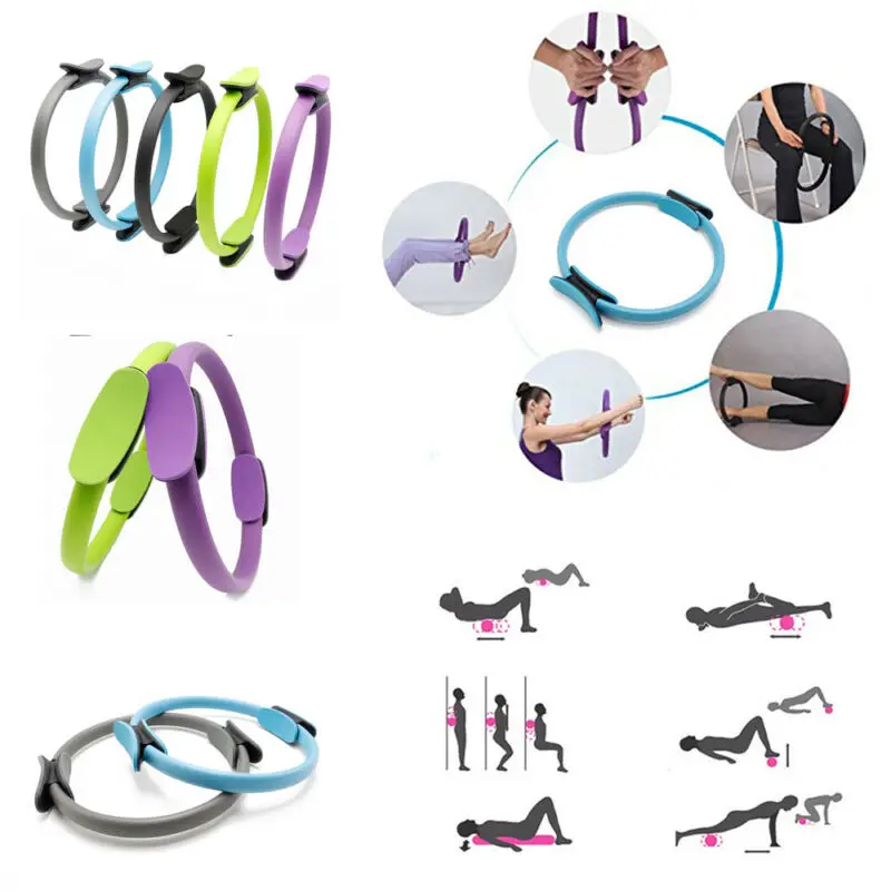 Fitness Yoga Shape Pilates Ring Dual Grip Magic Circle Body Exercise Weight Yoga Tool Kit