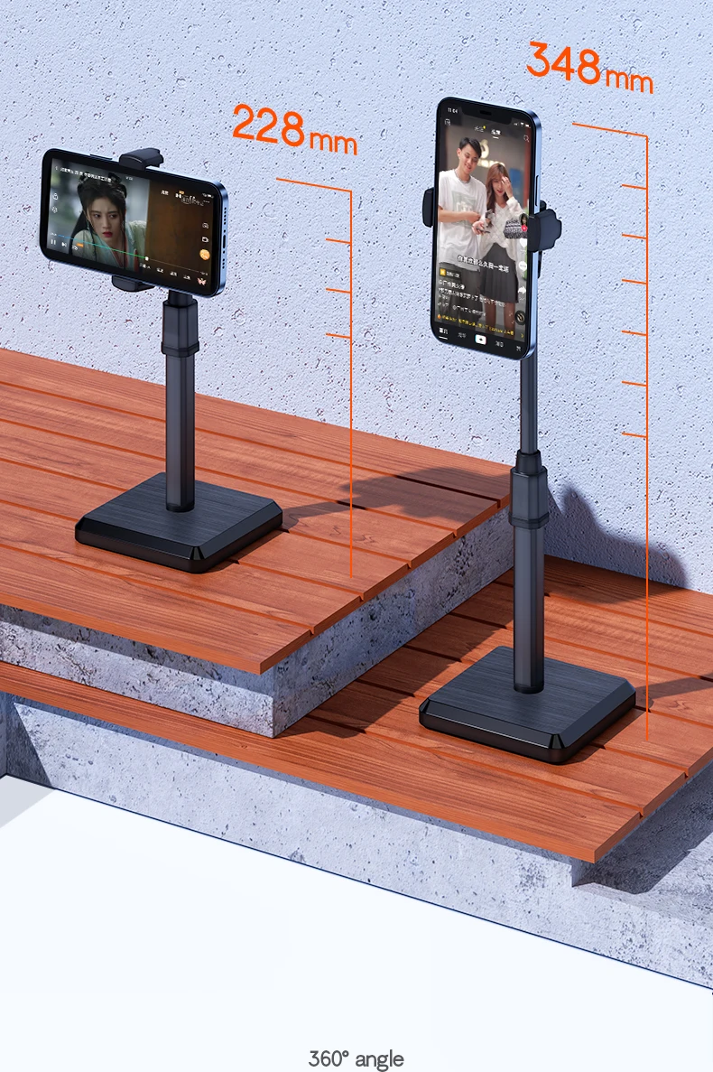Retractable Multifunctional Phone Stand for Desk and Live Broadcast description 6