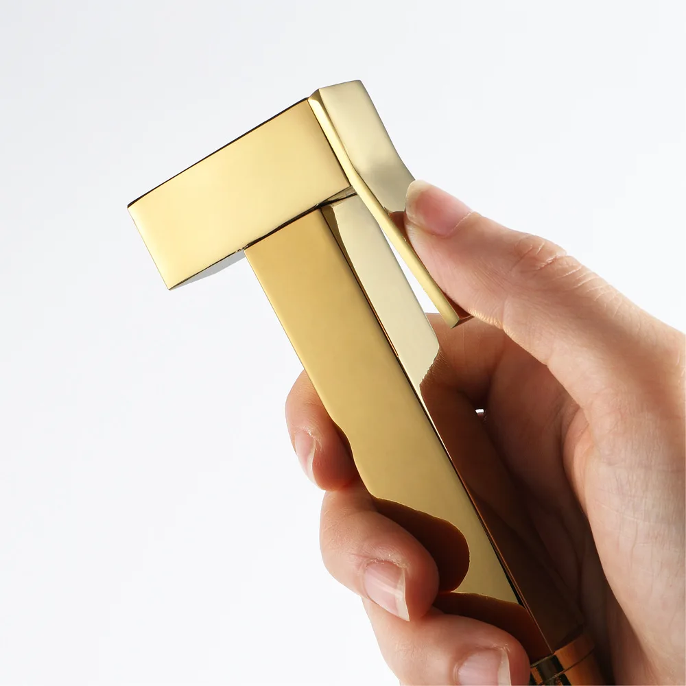 Hand Held Bidet Sprayer Gold Brass Douche Toilet Hand Held Toilet Shattaf Shower Head Copper Sprayer