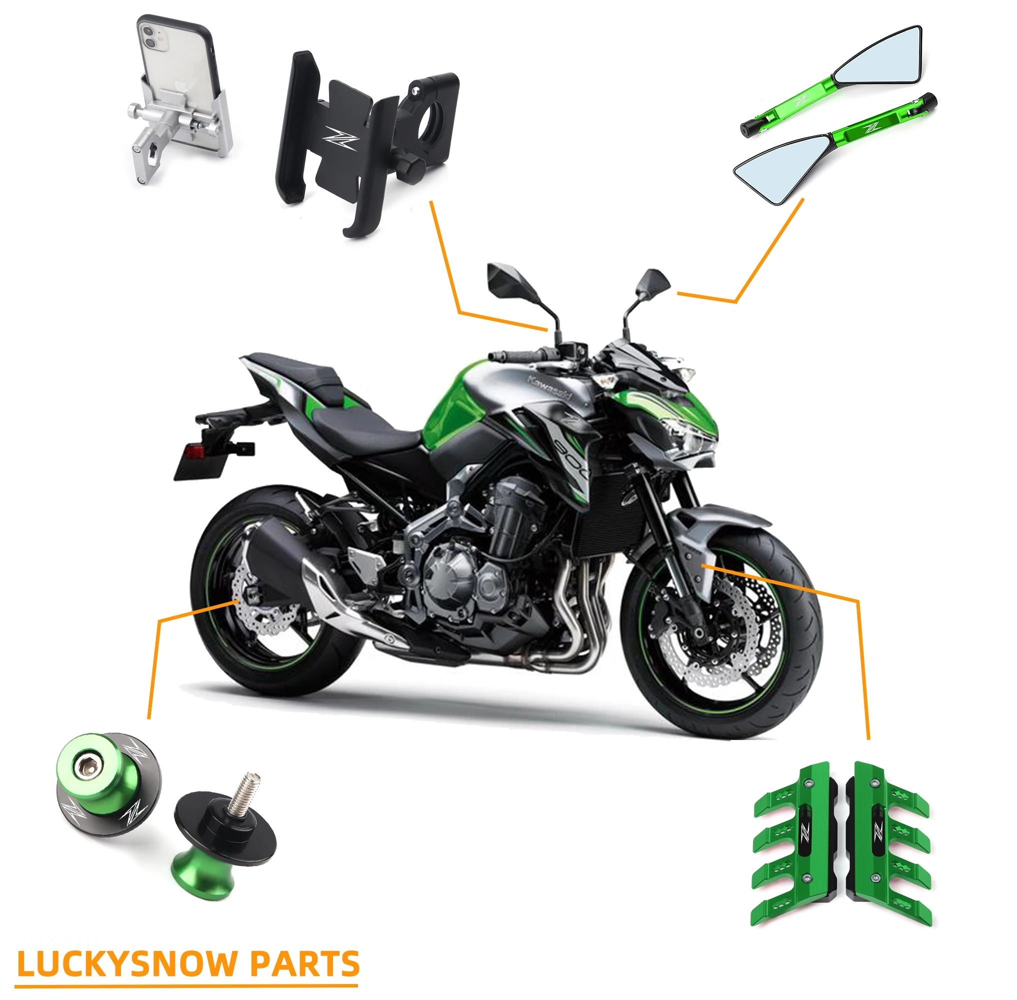 2020 NEW Motorcycle 8mm Swingarm Spool Slider Stand Screws For Kawasaki Z650 Z800 Z900 Z1000 Z1000SX ZX-6R ZX-10R(ABS)NINJA Z400