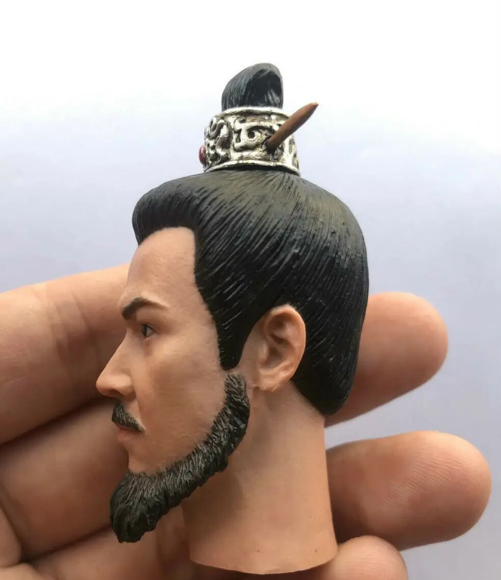 TBLeague 1/6 Scale Ancient Emperor Qin Shi Huang Head Sculpt Ying Zheng Head Model Toys