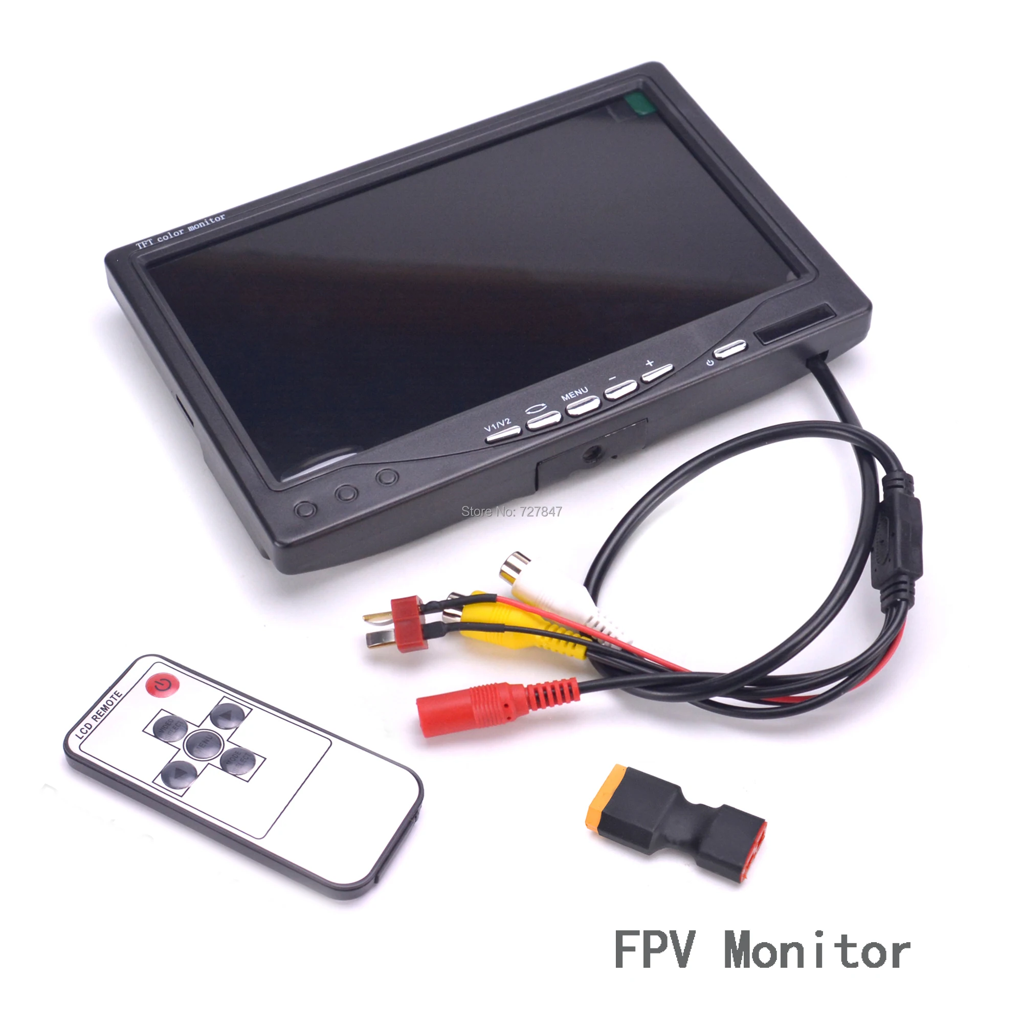 Newest 7 inch LCD TFT FPV 1024 x 600 Monitor Screen Remote control FPV Monitor Photography Sunhood for Ground Station