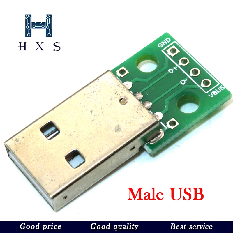 5pcs Micro Mini USB USB A Male USB 2.0 3.0 A Female USB B Connector Interface to 2.54mm DIP PCB Converter Adapter Breakout Board