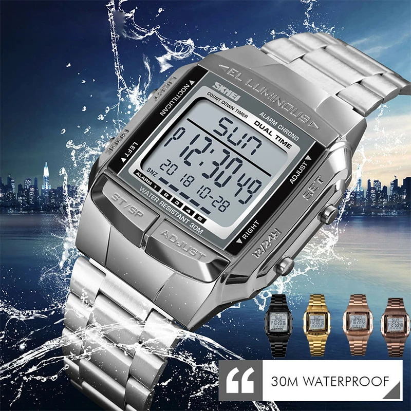 Sports Watch Men Luxury Watches Waterproof Military LED Digital Wristwatch Clock