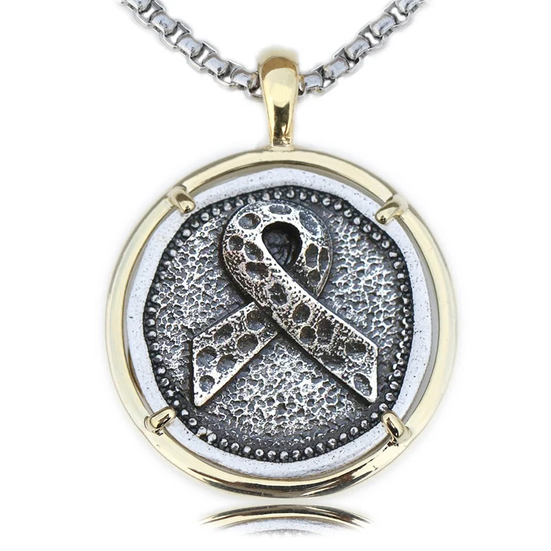 20 PCS / Lot Wholesale Medical Alloy Breast Cancer Awareness Nurse Pendant Charms With Chains Jewelry Pendant Necklace