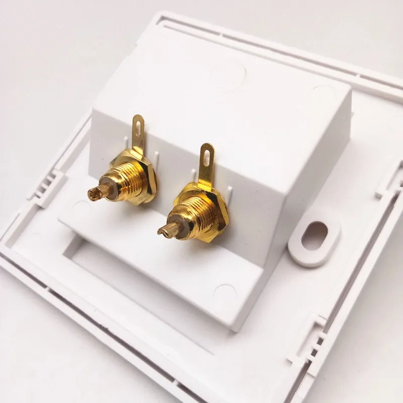 ثعبان RCA لوحة جبل الهيكل موصل مقبس صندوق ، اتجاهين الصوت الأبيض أنثى المقبس ، محطة صندوق الأحمر والأسود الألوان المتاحة 86