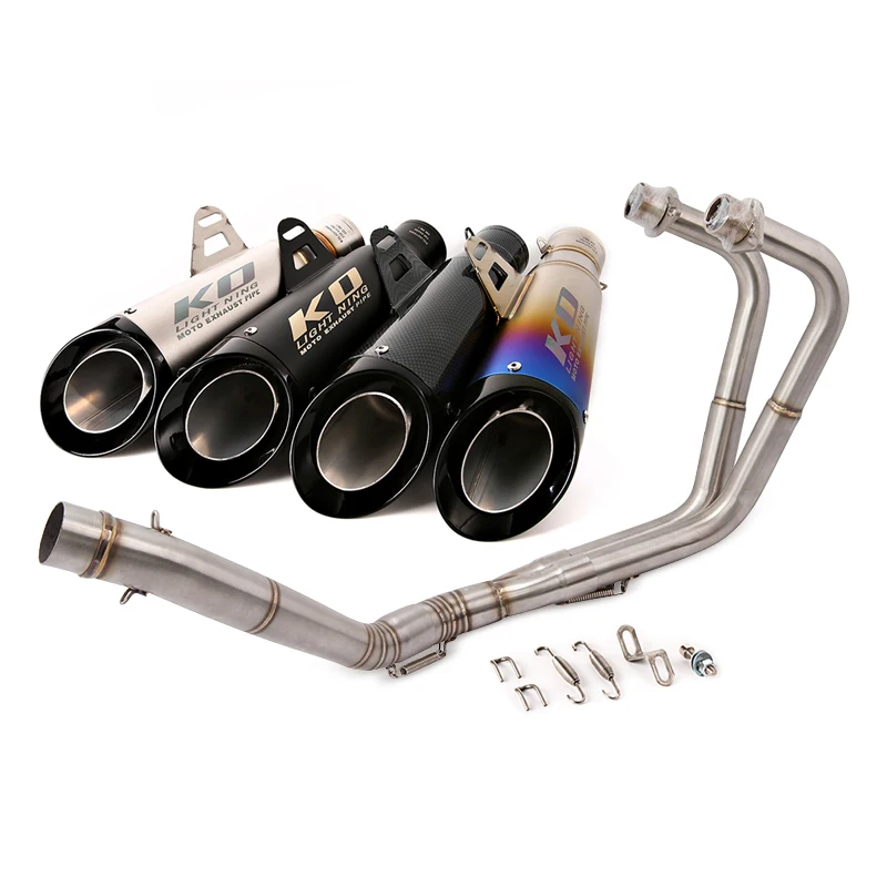 

Slip On Motorcycle Exhaust Front Link Pipe And 51mm Vent Tube Stainless Steel Exhaust System For Honda CBR250 2018-2020