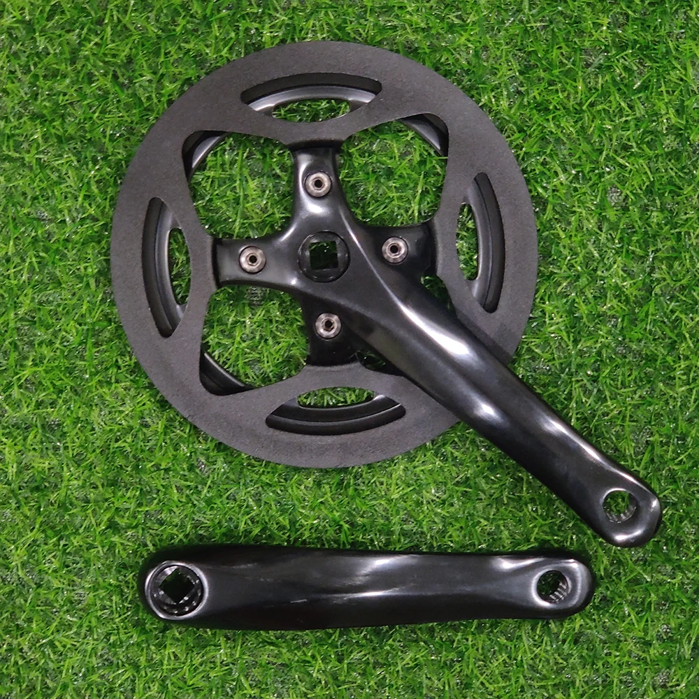 Pédalier De Vélo Pliable 44 Dents 170 Mm Alliage Aluminium Pignon Fixe - Noir