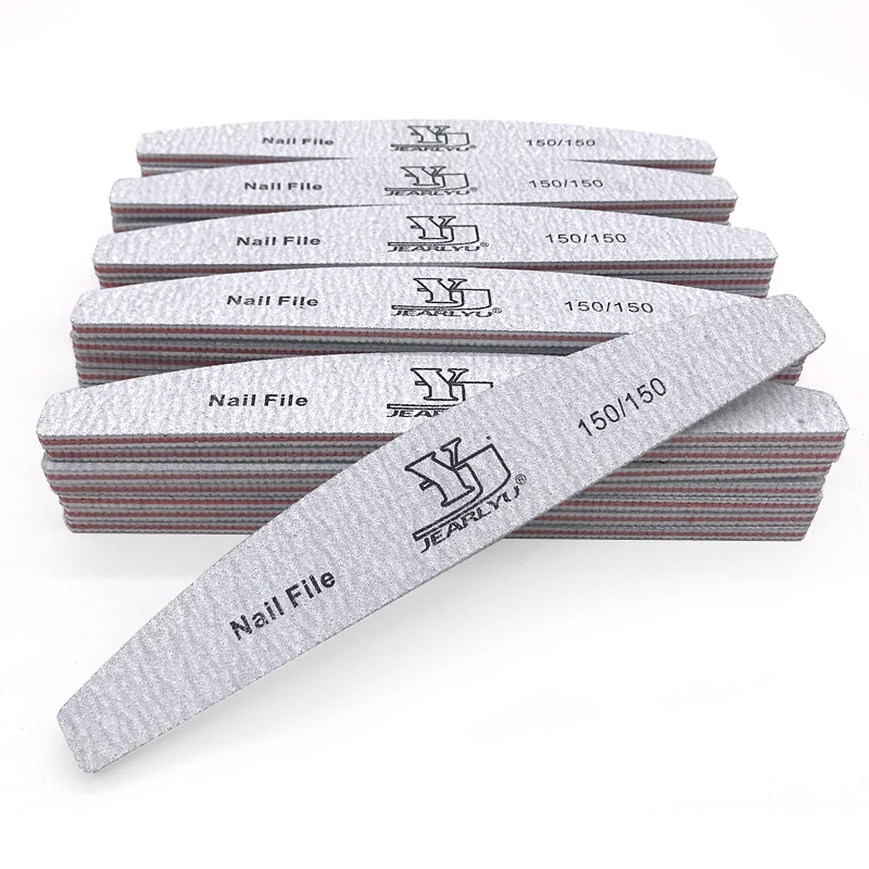 100Pcs/Lot Brand Professional Nail File 150/150 Sandpaper Nails Buffer Manicure Files Pedicure Nagelvijl Tool Wholesale Supplies