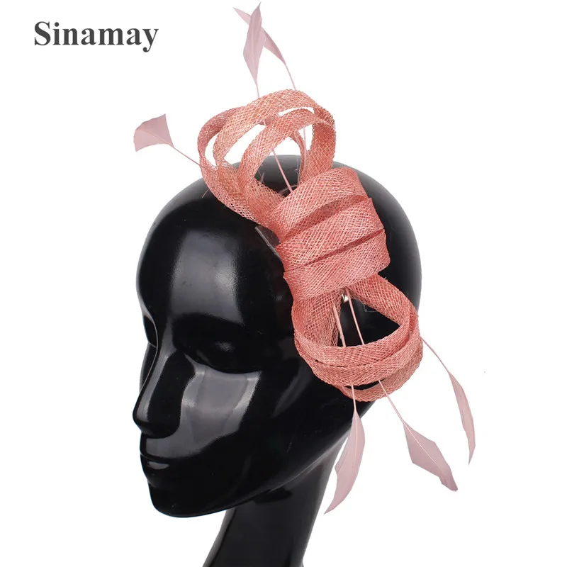 

Sinamay Вуалетка для женщин и девушек, шпильки для волос, свадебный головной убор, женский элегантный женский аксессуар для волос