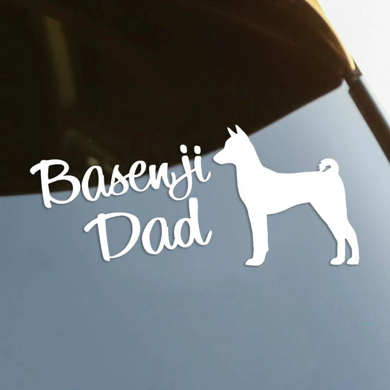 

Basenji Dad Die-Cut Vinyl Decal Car Sticker Waterproof Auto Decors on Car Body Bumper Rear Window Laptop Choose Size #S60313