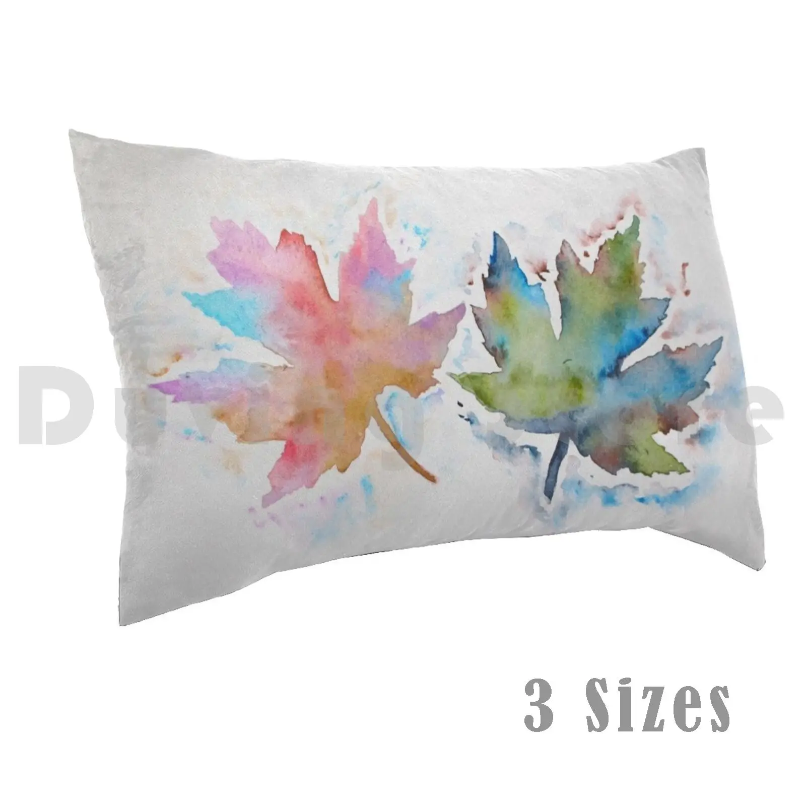 

Colorful Watercolor Leaves pillow Case 20 * 30 Inch Watercolor Nature Leaves Landscape Colorful Autumn Leaf Fall