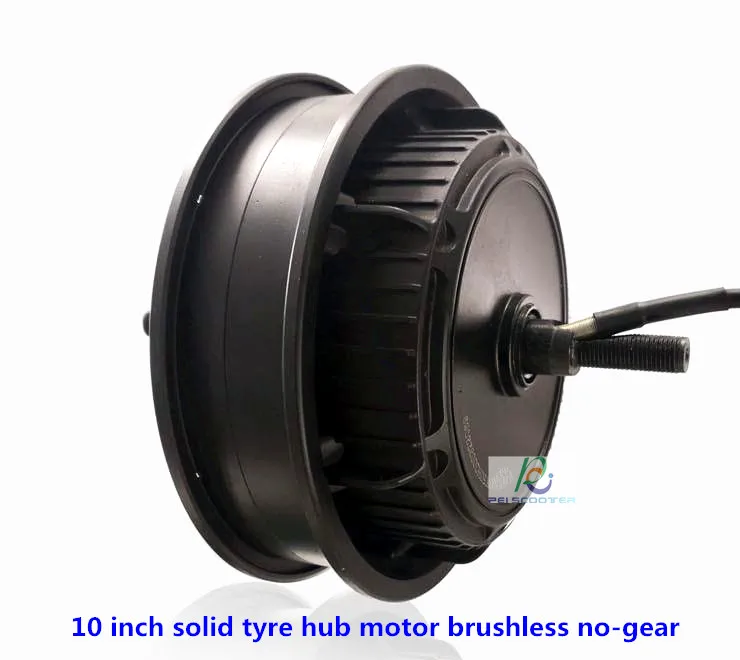

10 inch solid tyre double shaft brushless non-gear dc electric scooter hub wheel motor phub-10stm