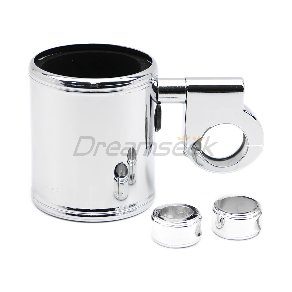 

Motorcycle Adjustable Cup Holder Drink Bottle Holder for Harley Touring Dyna 7/8" 1'' 1.25'' Universal Handlebar Chrome