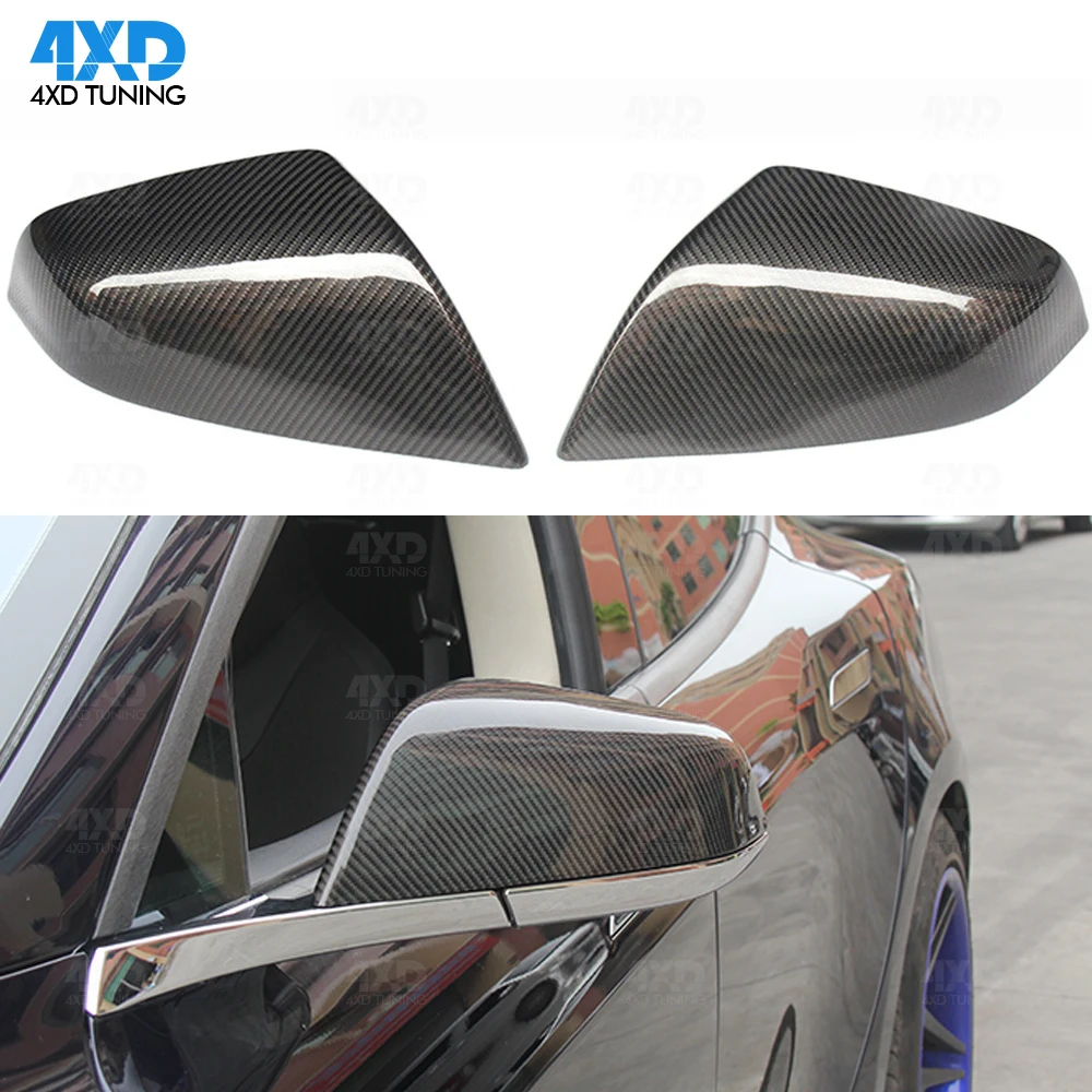 

Car Mirror Cover Dry Carbon Rearview For Tesla Model S 60 70 P85 P90D mirror cover Matt&Gloss Black 2014.15 2016 2017 2018 2019