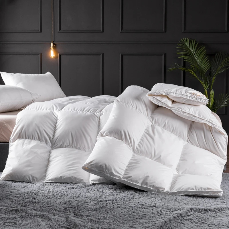 

Luxury Bedding Comforter Duvet Insert White Goose Down All Season Warmth Quilted Comforter Blanket Twin Full Queen size