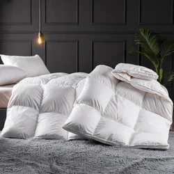 Luxury Bedding Comforter Duvet Insert White Goose Down All Season Warmth Quilted Comforter Blanket Twin Full Queen size