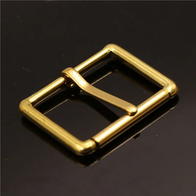 Brass Metal Heel Bar Buckle End Bar Roller Buckle Rectangle Single Pin for Leather Craft Bag Belt Strap 4 sizes available