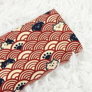 Tecidos de Algodão Grosso com Curva de Gato, Tecidos Soft Breeze, Pano Artesanal, Saco DIY, 100% Algodão, CR-389, Meia Jarda 12 principais vendas tecido estampa gato - №7