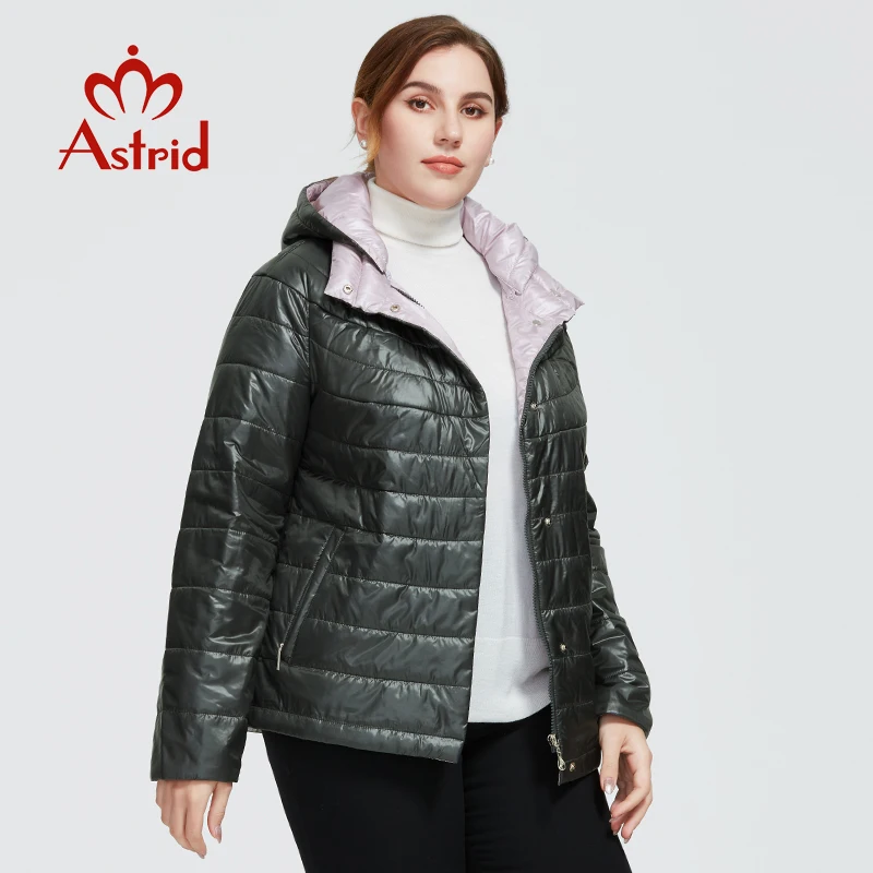 Astrid 2022 New Autumn Winter Women\'s coat women Windproof warm parka fashion thin Jacket hood large sizes female clothing 9299