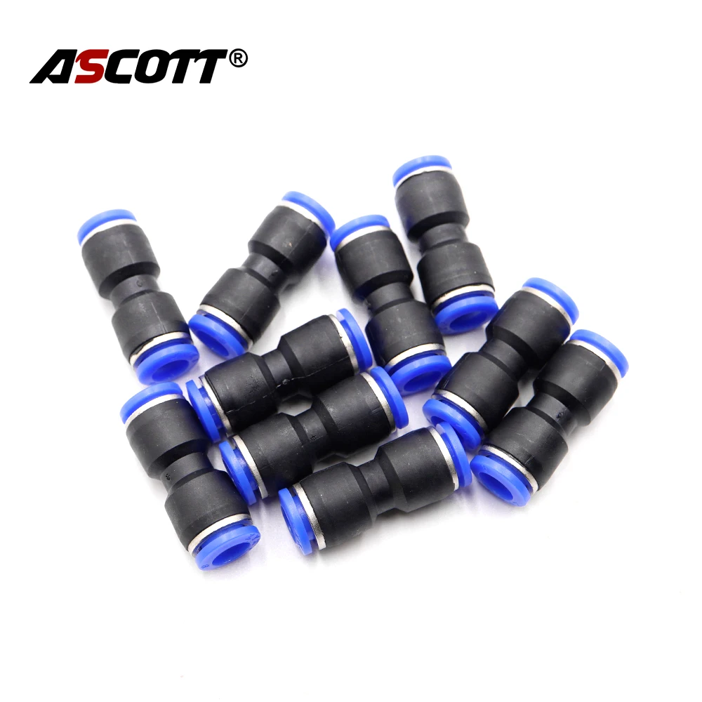 1pc Pu Pneumatic Fittings Plastic Connector PU 6mm 8mm 10mm 12mm Air water Hose Tube Push in Straight  Quick Connector