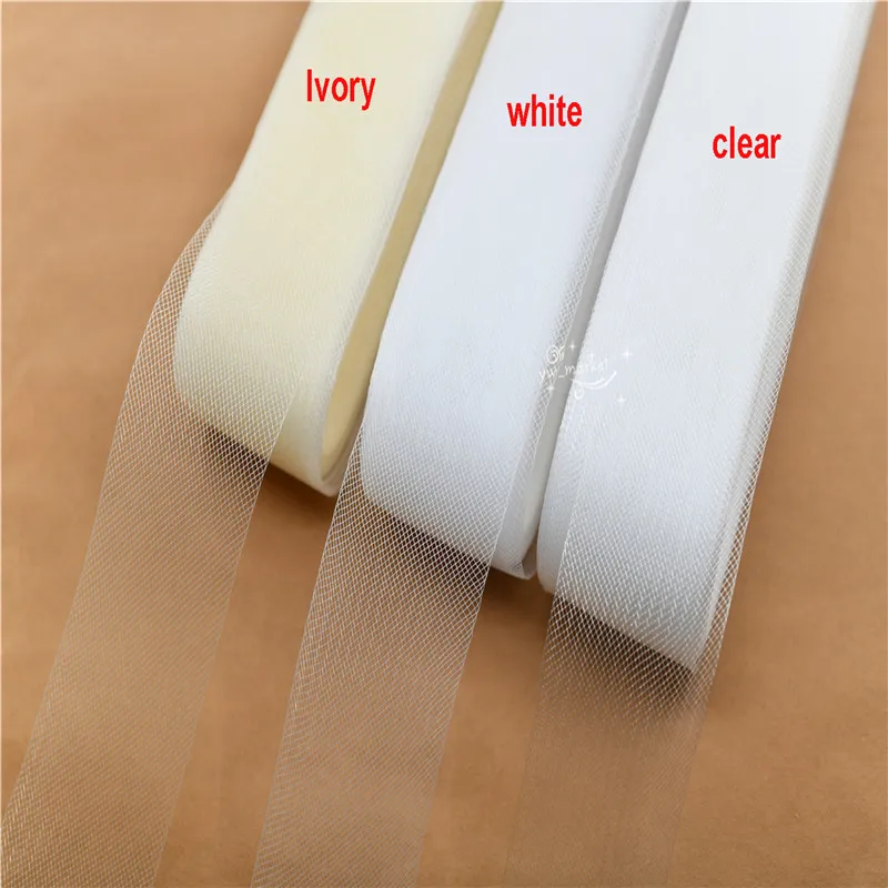 2cm~10cm Soft Crinoline for wedding dress horsehair braid Polyester Mesh Fabric crinolina clothing accessories