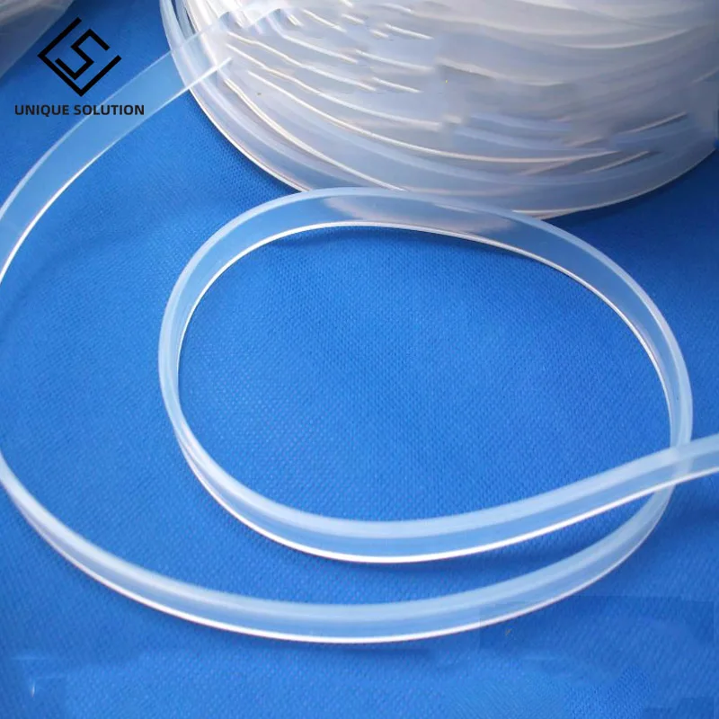 1meter 5X20mm 2mm3mm4mm5mm Food Grade Silicone Rubber Strip Transparent Rubber Sealing Strip